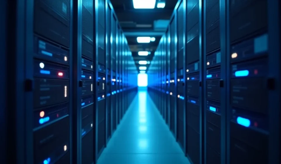 The image shows a laptop displaying a web page with various hosting provider options for Best US Web Hosting Reviews Explained.