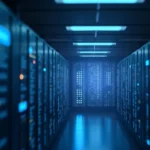 The image shows a laptop displaying web hosting review ratings and comparison charts, aiding in choosing the right web host.