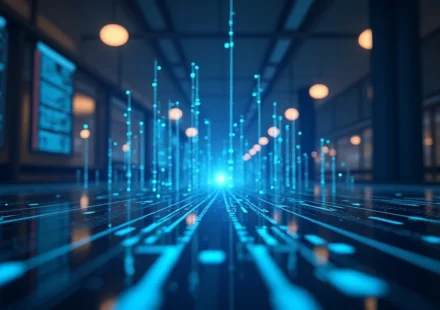 The image shows a laptop displaying website building tools, representing choosing your perfect online home and hosting.