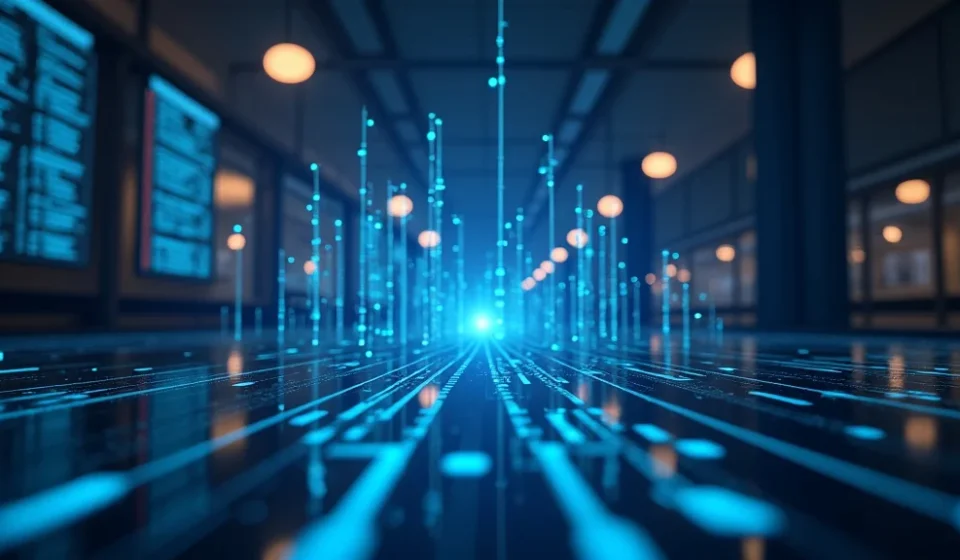 The image shows a laptop displaying website building tools, representing choosing your perfect online home and hosting.